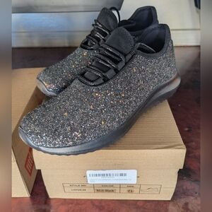 Stylish Black Speckled Women's Sneakers | Lotus